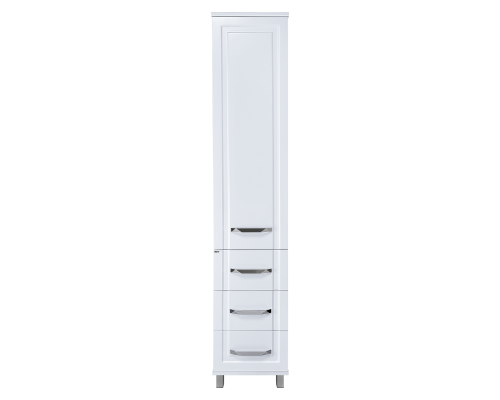 Шкаф - пенал Misty Терра - 40 с 3 ящ. белый правый П-Тер0504001-3ЯП