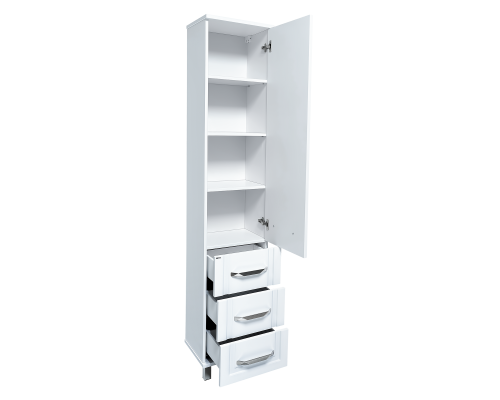 Шкаф - пенал Misty Терра - 40 с 3 ящ. белый правый П-Тер0504001-3ЯП