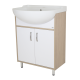 Тумба под раковину Misty Делла - 60 напольная прямая (ЛДСП / Белая) Э-Дел-07060-011922дП