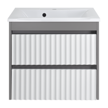 Тумба под раковину Brevita Balaton - 65 подвесная (комбинированная)