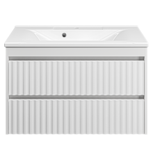 Тумба под раковину MISTY Brevita Balaton - 90 подвесная (белая)