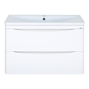 Тумба под раковину Misty Атлантик - 100 с 2 ящ. подвесная (белая) П-Атл-01100-011П2Я