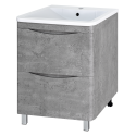 Тумба под раковину Misty Атлантик - 100 с 2 ящ. (серый камень) П-Атл-01100-5012Я