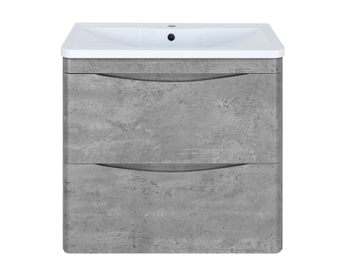 Тумба под раковину Misty Атлантик - 70 с 2 ящ. подвесная (серый камень) П-Атл-01070-501П2Я