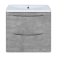 Тумба под раковину Misty Атлантик - 70 с 2 ящ. подвесная (серый камень) П-Атл-01070-501П2Я