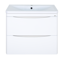 Тумба под раковину Misty Атлантик - 80 с 2 ящ. подвесная (белая) П-Атл-01080-011П2Я