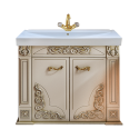 Тумба под раковину Misty Барокко 100 Тумба прямая бежевая патина Л-Бар01100-033Пр