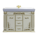 Тумба под раковину Misty Барокко 120 Тумба с 3 ящ бежевая патина Л-Бар01120-0333Я