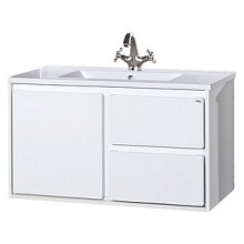 Тумба под раковину Misty Барселона 90 с 3-мя ящиками белая эмаль П-Брс01090-011П3Я