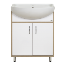 Тумба под раковину Misty Делла - 60 напольная прямая (ЛДСП / Белая) Э-Дел-07060-011922дП