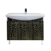 Тумба под раковину Misty Джулия 105 Тумба прямая КРАКОЛЕТ черный Л-Джу01105-0213Пр