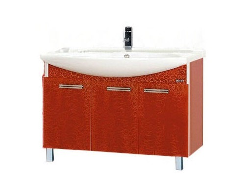 Тумба под раковину Misty Джулия 105 Тумба прямая КРАКОЛЕТ красный Л-Джу01105-0413Пр
