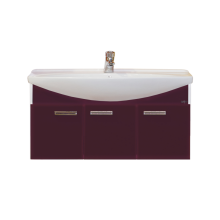 Тумба под раковину Misty Джулия 105 тумба подвесная бордовая Л-Джу01105-1010По