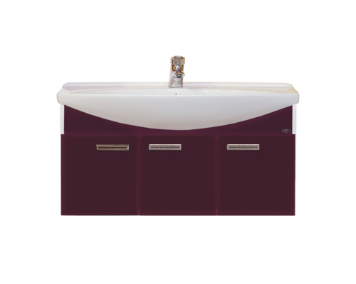 Тумба под раковину Misty Джулия 105 тумба подвесная бордовая Л-Джу01105-1010По