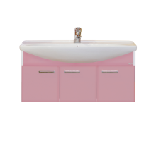 Тумба под раковину Misty Джулия 105 тумба подвесная розовая Л-Джу01105-1210По