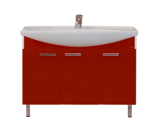 Тумба под раковину Misty Джулия -120 Тумба прямая красная Л-Джу01120-0410Пр