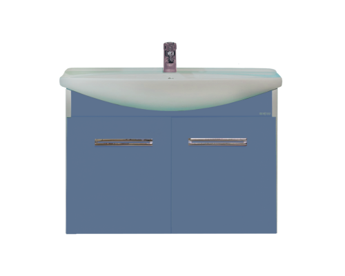 Тумба под раковину Misty Джулия 75 тумба подвесная синяя Л-Джу01075-1110По