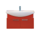 Тумба с раковиной Misty Джулия 85 тумба подвесная красная Л-Джу01085-0410По