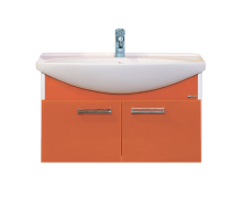 Тумба с раковиной Misty Джулия 85 тумба подвесная оранжевая Л-Джу01085-1310По