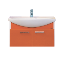 Тумба с раковиной Misty Джулия 85 тумба подвесная оранжевая Л-Джу01085-1310По