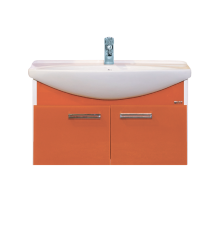 Тумба с раковиной Misty Джулия 85 тумба подвесная оранжевая Л-Джу01085-1310По