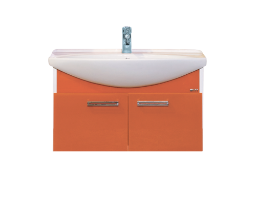 Тумба с раковиной Misty Джулия 85 тумба подвесная оранжевая Л-Джу01085-1310По