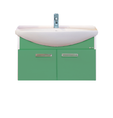 Тумба с раковиной Misty Джулия 85 тумба подвесная салатовая Л-Джу01085-0710По