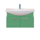 Тумба с раковиной Misty Джулия 85 тумба подвесная салатовая Л-Джу01085-0710По