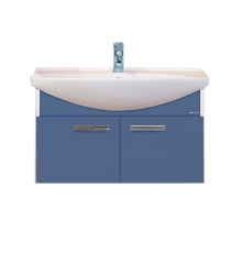 Тумба с раковиной Misty Джулия 85 тумба подвесная синяя Л-Джу01085-1110По