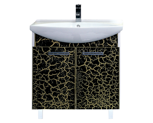 Тумба под раковину Misty Джулия 85 тумба прямая краколет черная Л-Джу01085-0213Пр