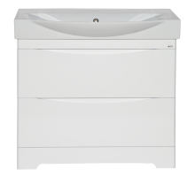 Тумба под раковину Misty Элвис - 85 Тумба напольная с 2 ящ. белая эмаль П-Элв01085-0112Я