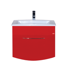 Тумба под раковину Misty Корсика - 70 Тумба с 1 ящ. подвесн BL - 08G алый мак Л-Кор01070-04П1Я