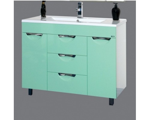 Тумба под раковину Misty Кристи 105 C салатовая П-Кри01105-071