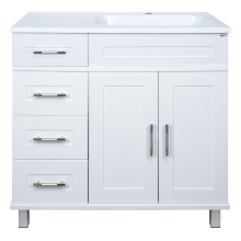 Тумба под раковину Misty Купер - 90 с 4 ящ. белая правая П-Куп01090-0124ЯП