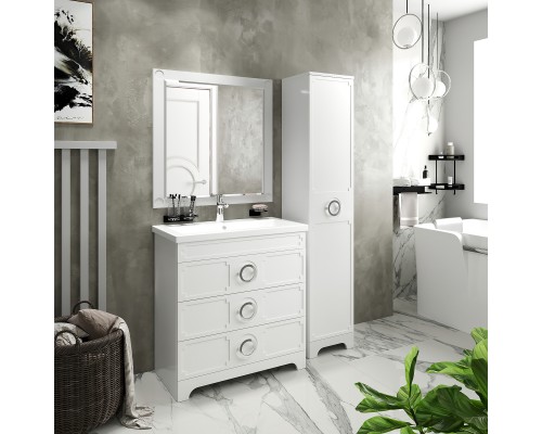 Тумба под раковину Misty Лейла - 60 с 3 ящ. белая Пр-Лей01060-013Я