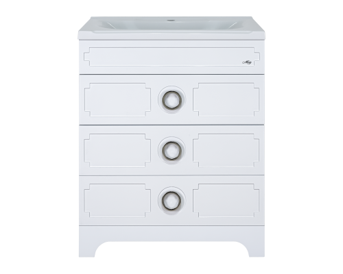 Тумба под раковину Misty Лейла - 80 с 3 ящ. белая Пр-Лей01080-013Я