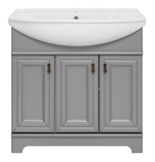 Тумба под раковину Misty Лувр - 85 (серая) П-Лвр01085-502