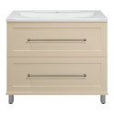 Тумба под раковину Misty Марта - 100 с 2 ящ. (бежевый) П-Мрт09100-0312Я