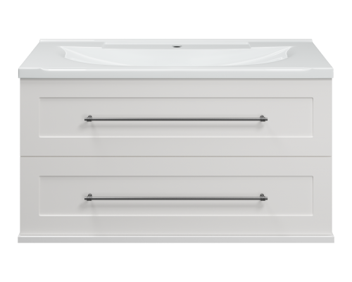 Тумба под раковину Misty Марта - 100 с 2 ящ. подвесная (белый) П-Мрт09100-011Пр