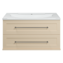 Тумба под раковину Misty Марта - 100 с 2 ящ. подвесная (бежевый) П-Мрт09100-031П2Я
