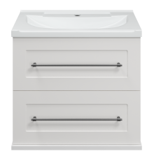 Тумба под раковину Misty Марта - 60 с 2 ящ. подвесная (белый) П-Мрт09060-011Пр
