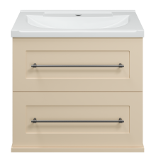 Тумба под раковину Misty Марта - 60 с 2 ящ. подвесная (бежевый) П-Мрт09060-031П2Я