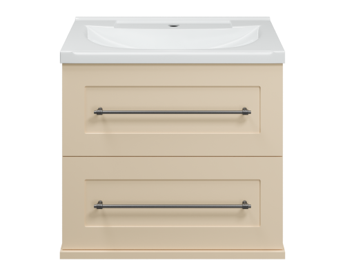 Тумба под раковину Misty Марта - 60 с 2 ящ. подвесная (бежевый) П-Мрт09060-031П2Я