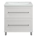 Тумба под раковину Misty Марта - 80 с 2 ящ. (белый) П-Мрт07080-011Пр