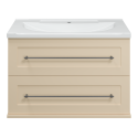 Тумба под раковину Misty Марта - 80 с 2 ящ. подвесная (бежевый) П-Мрт09080-031П2Я