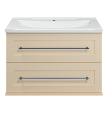 Тумба под раковину Misty Марта - 80 с 2 ящ. подвесная (бежевый) П-Мрт09080-031П2Я