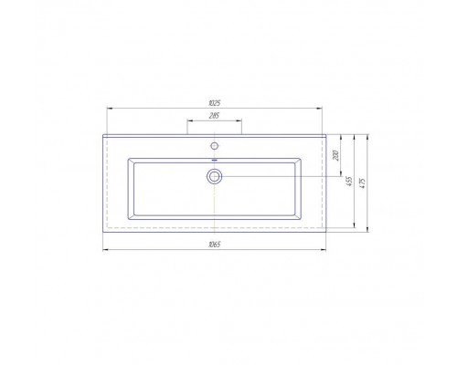 Тумба под раковину Misty Норд -105 тумба подвесная с 2 ящ. комбинированная П-Нор-01105-14862Я