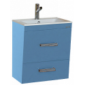 Тумба под раковину Misty Онтарио 50 с 2-мя ящиками голубая Л-Онт01050-06ПКо2Я