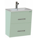 Тумба под раковину Misty Онтарио 50 с 2-мя ящиками салатовая Л-Онт01050-07ПКо2Я