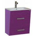 Тумба под раковину Misty Онтарио 50 с 2-мя ящиками сиреневая Л-Онт01050-15ПКо2Я